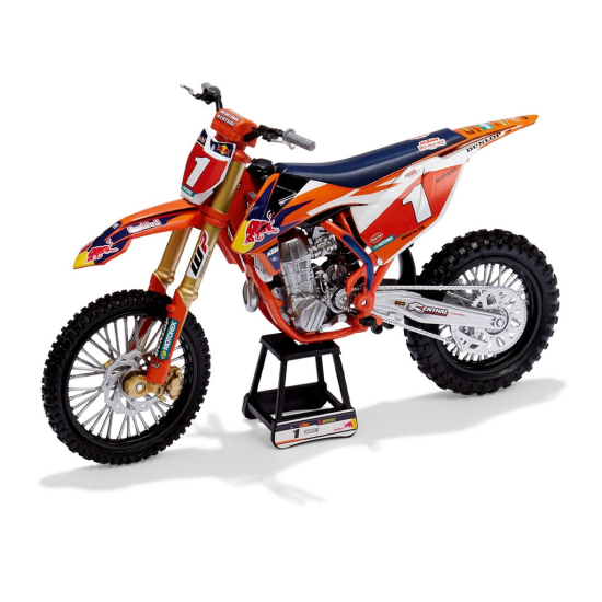 RED BULL KTM Miniatűr KTM 450SX-F Versenymotor #1 #2