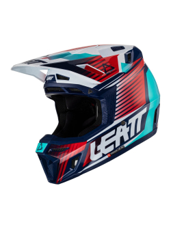 LEATT Motocross Sisak Moto 8.5 V23 szemüveggel