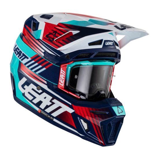 LEATT Motocross Sisak Moto 8.5 V23 szemüveggel #1