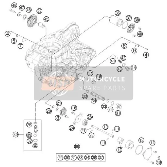 KTM Oil Filter with gasket 06 77038005044