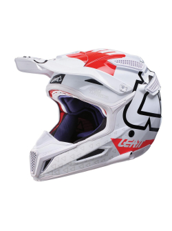 LEATT GPX 5.5 COMP V15 FEHÉR/PIROS SISAK