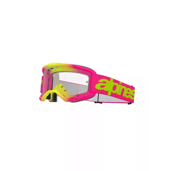 ALPINESTARS GOGGLES Vision 5 Wordmark Goggle PINK/YLW CLEAR 5103125-3121