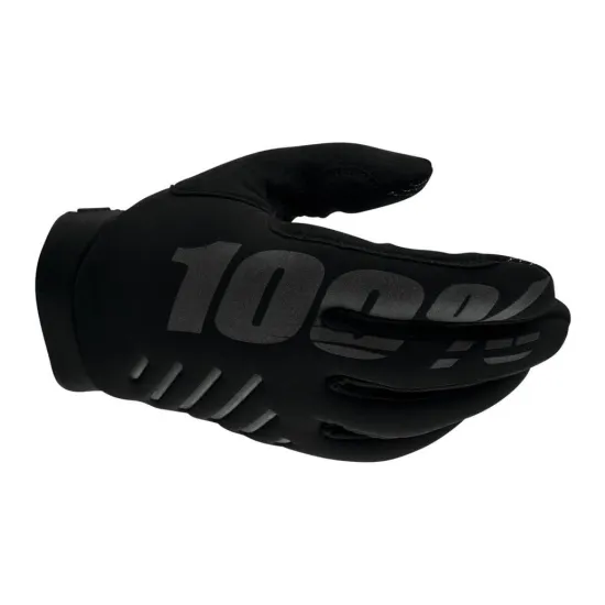 100% Brisker Youth Motocross Gloves - Black