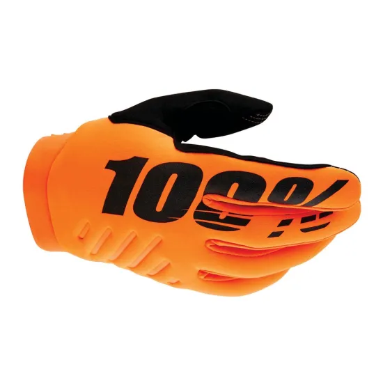 100% Brisker Youth Motocross Glove Fluo Orange/Black