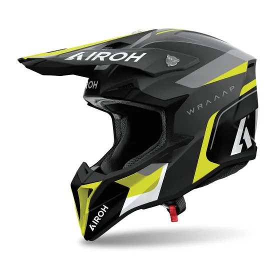 AIROH motocross kaciga Wraaap Conquer, žuta mat