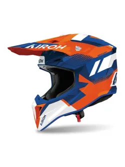 AIROH Wraaap Vision Motocross sisak Orange/Blue Gloss (WRAV32-2XS)