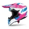 AIROH Wraaap Vision Motocross Helmet - Pink Gloss (WRAV54-2XS)