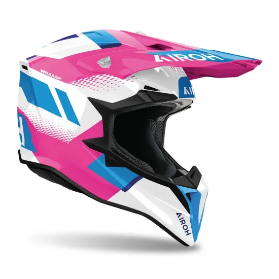 AIROH Wraaap Vision Motocross Helmet - Pink Gloss (WRAV54-2X #1