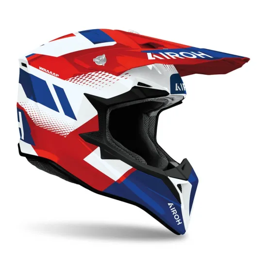 AIROH Motocross kaciga Wraaap Vision, crveno-plava, sjajna #1