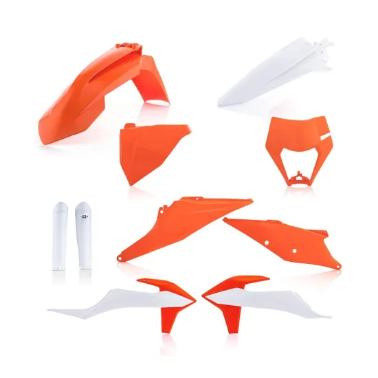 Acerbis Full Plastik Kit KTM EXC 2020-2023 Idomszett (Narancs-Fehér) 24054-553-023