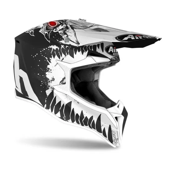 Airoh MX Wraap Beast Motocross Bukósisak (Matt fekete-fehér) WRB35-XL