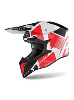 Airoh MX Wraap Raze  Buk&oacute;sisak (Piros-Fekete-Feh&eacute;r) WRRA55-M