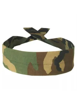 COOLDANNA Headband / Necktie Woodland Camouflage D118