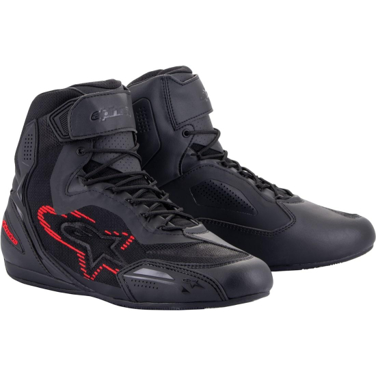 Alpinestars Faster-3 Rideknit® Motoros Cipő (BLK/G/RED) 2510319-1993-12