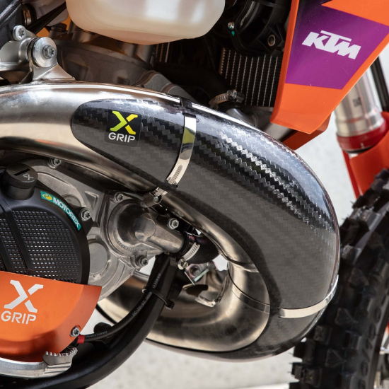 X-GRIP Karbon Kipufogóvédő KTM, HQV, GASGAS #1